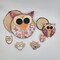 Ink and Trinket Kids Valentine's Day Owl Decoupage Craft Kit, Natural Wood